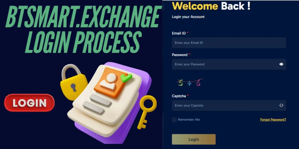 This emage showing a BTSmart.Exchange Login Process